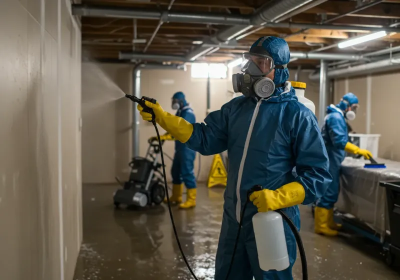 Basement Sanitization and Antimicrobial Treatment process in Logan County, KY