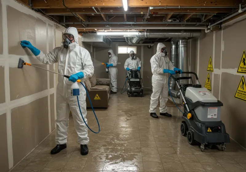 Basement Moisture Removal and Structural Drying process in Logan County, KY